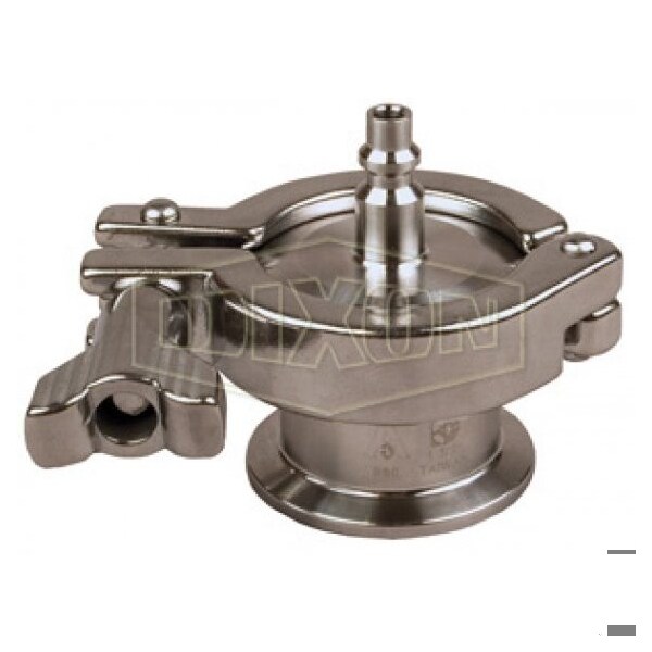 Air Blow Check Valve, 2-1/2 in, Quick Connect Plug, 316L Stainless Steel Body, EPDM Softgoods